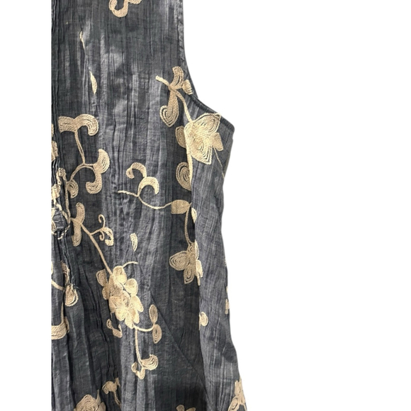 Anthropologie NWT Isabella Sinclair Floral Embroidered Sleeveless Dress Size Med - Picture 4 of 8